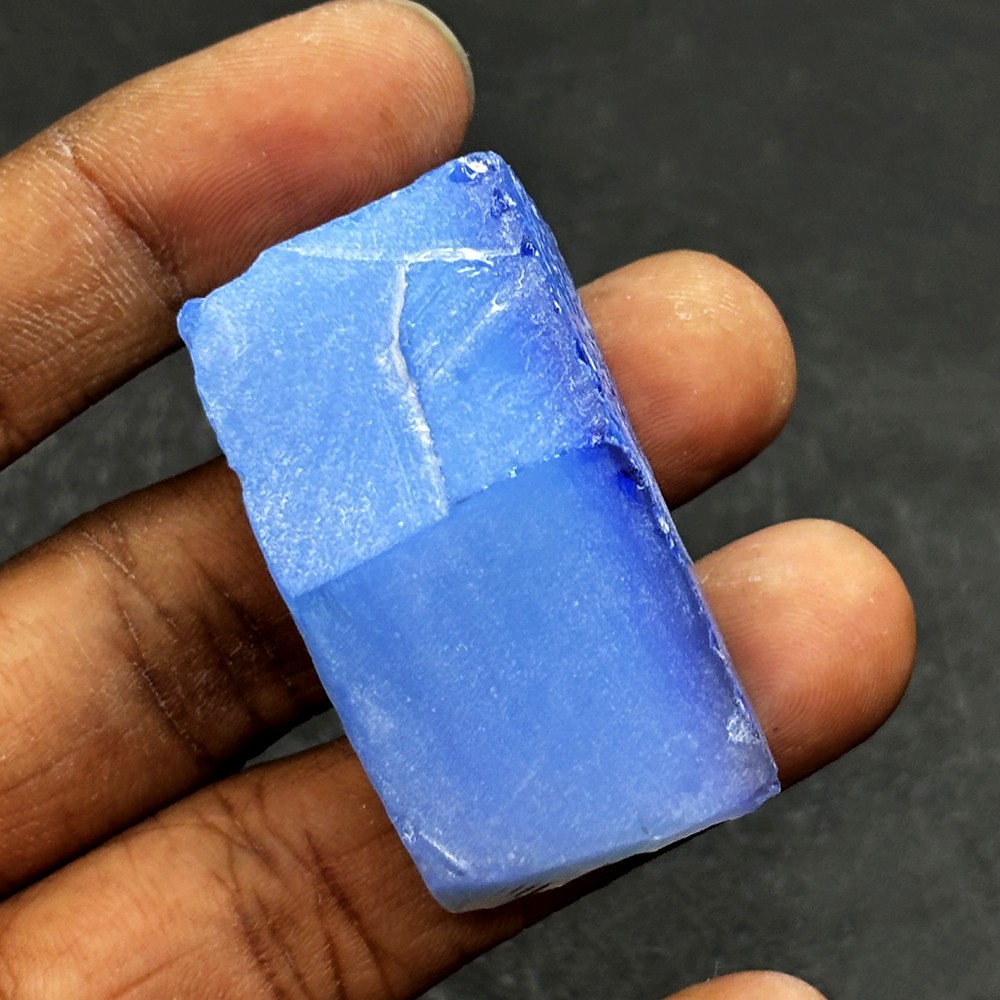 CERTIFIED Blue Opal Uncut Rough 157 Ct Lab-Created Loose Gemstone for Collection