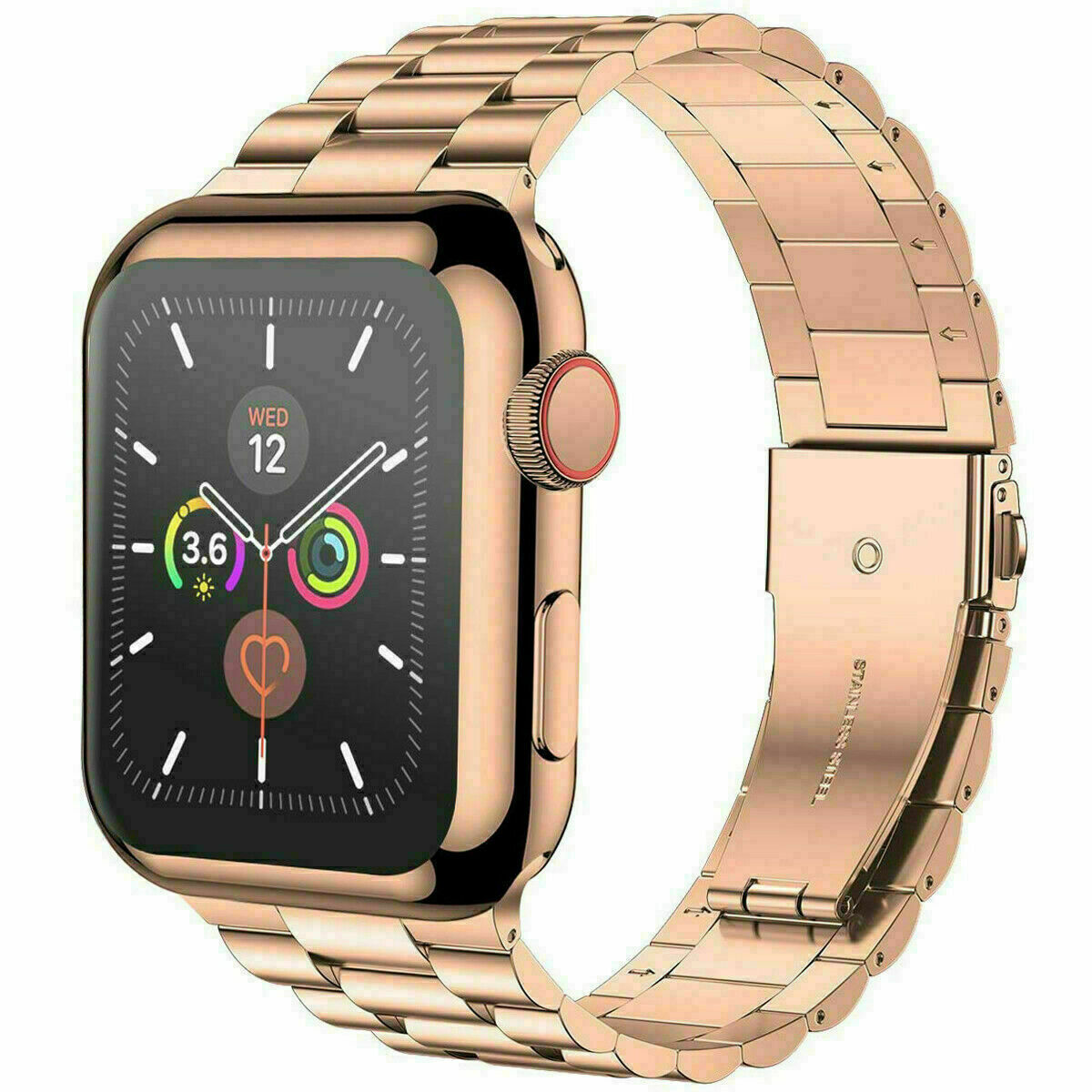 For Apple Watch Series 6 5 4 3 2 1 SE 38 40 42 44mm Metal iWatch Strap Band Case