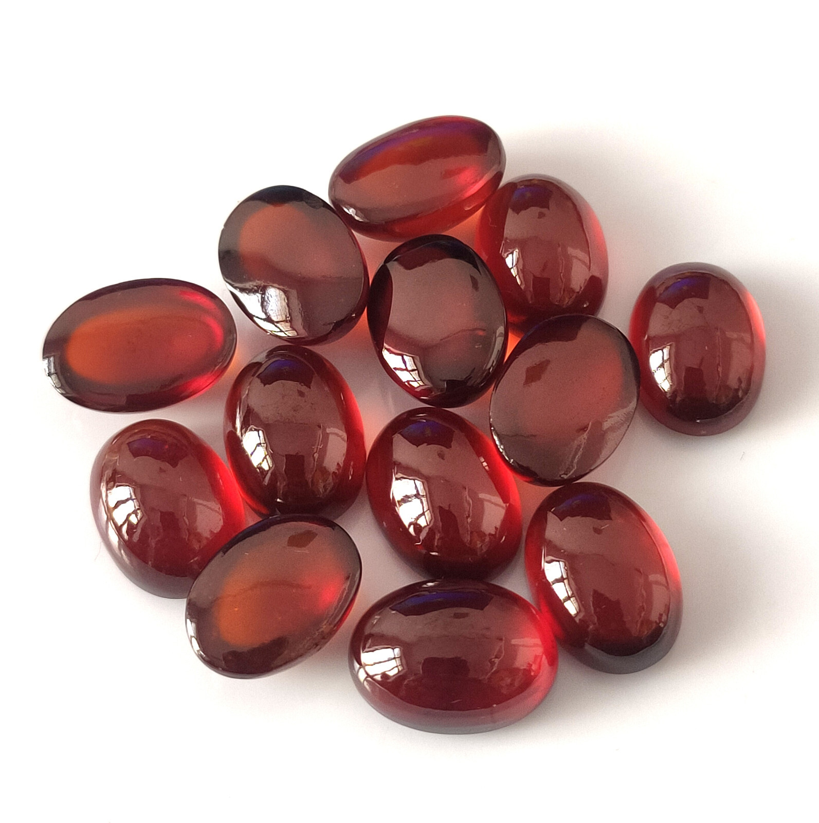 Natural Hessonite Garnet Cabochon 14X10 mm Oval Calibrated Wholesale Gemstone