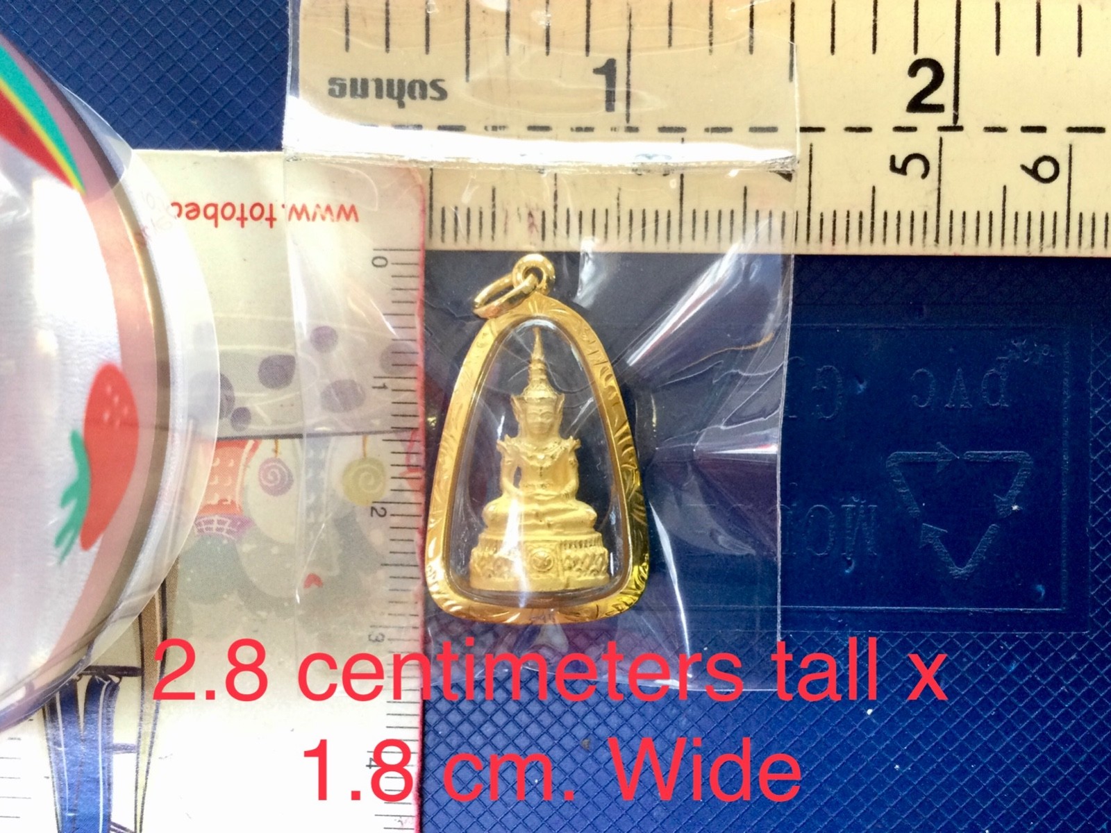 18K Gold Frame Pendent Emerald Buddha Gold Pendent Thailand Amulet Man Women