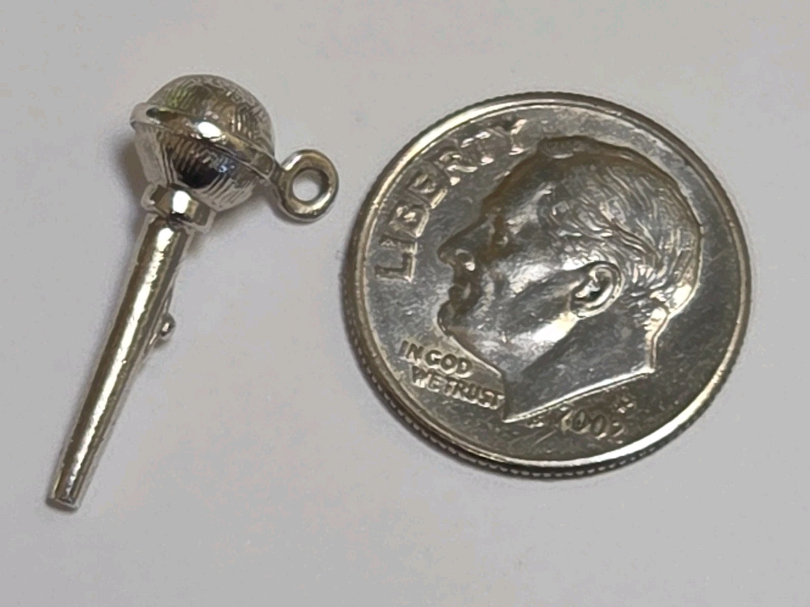 Sterling Silver ~ Microphone Charm ~ by Rembrandt ~ VINTAGE