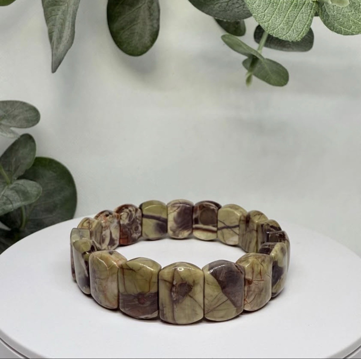 Money Agate Soft Bangle 15.2MM