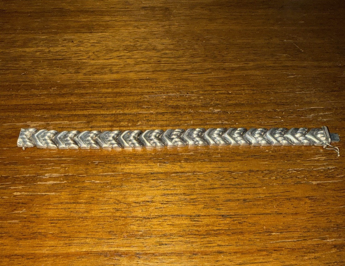 Vintage Milor Italy Sterling Silver Link Bracelet ETC10203