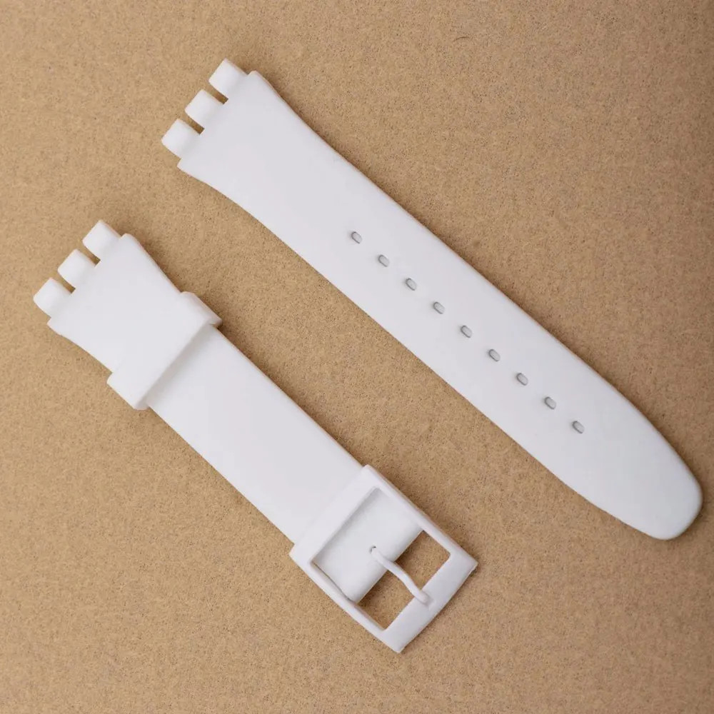 Watch accessories For Swatch silicone strap buckle 17mm19mm rubber strap