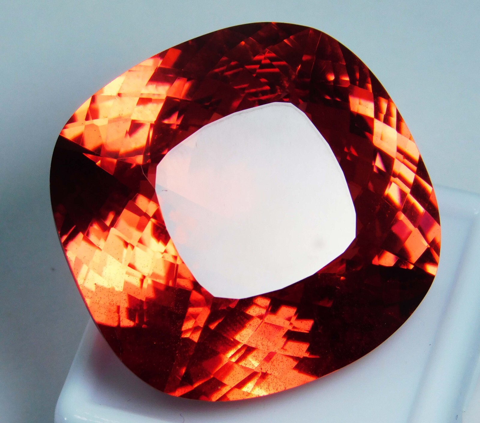 CERTIFIED PREMIUM QUALITY NATURAL SAPPHIRE ORANGISH RED 97.70 Ct CUSHION SHAPE