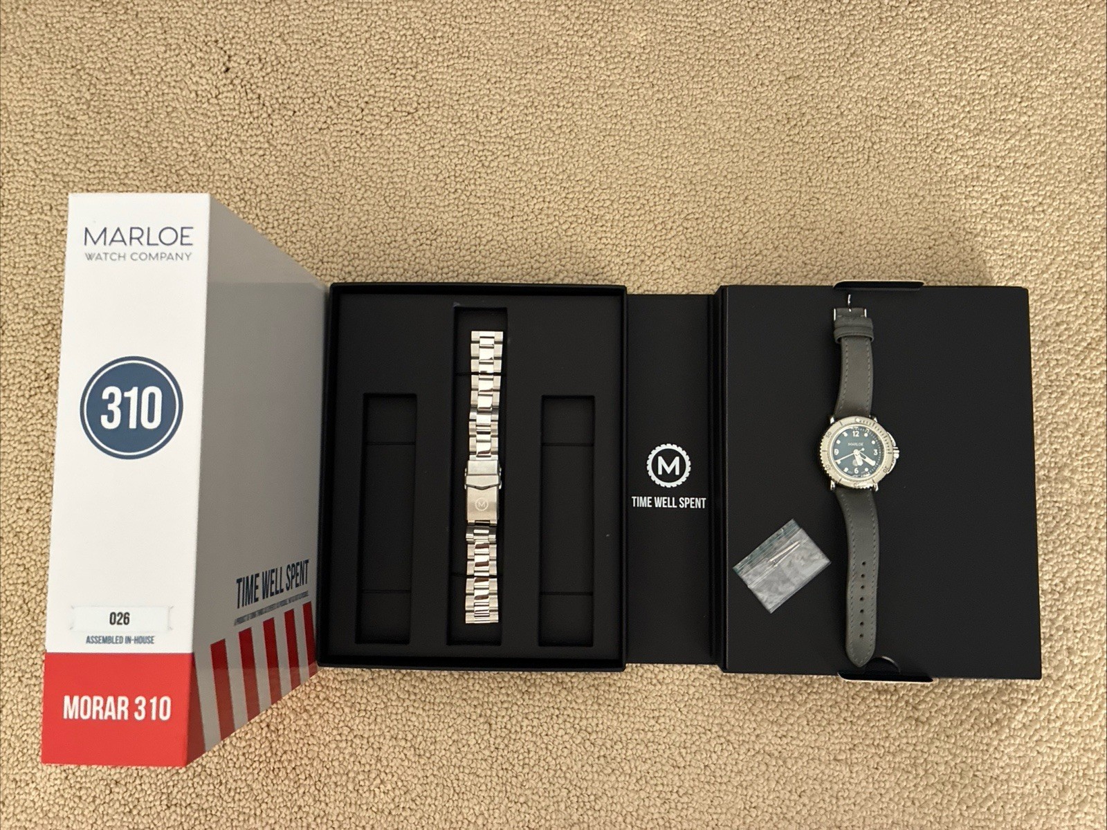Marloe Watch Company Morar 310 Dress Dive. Slate Blue. Small Batch Limited #26