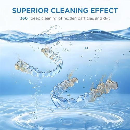 Dental Ultrasonic Cleaner for Retainers, Dentures, Aligners, Jewelry