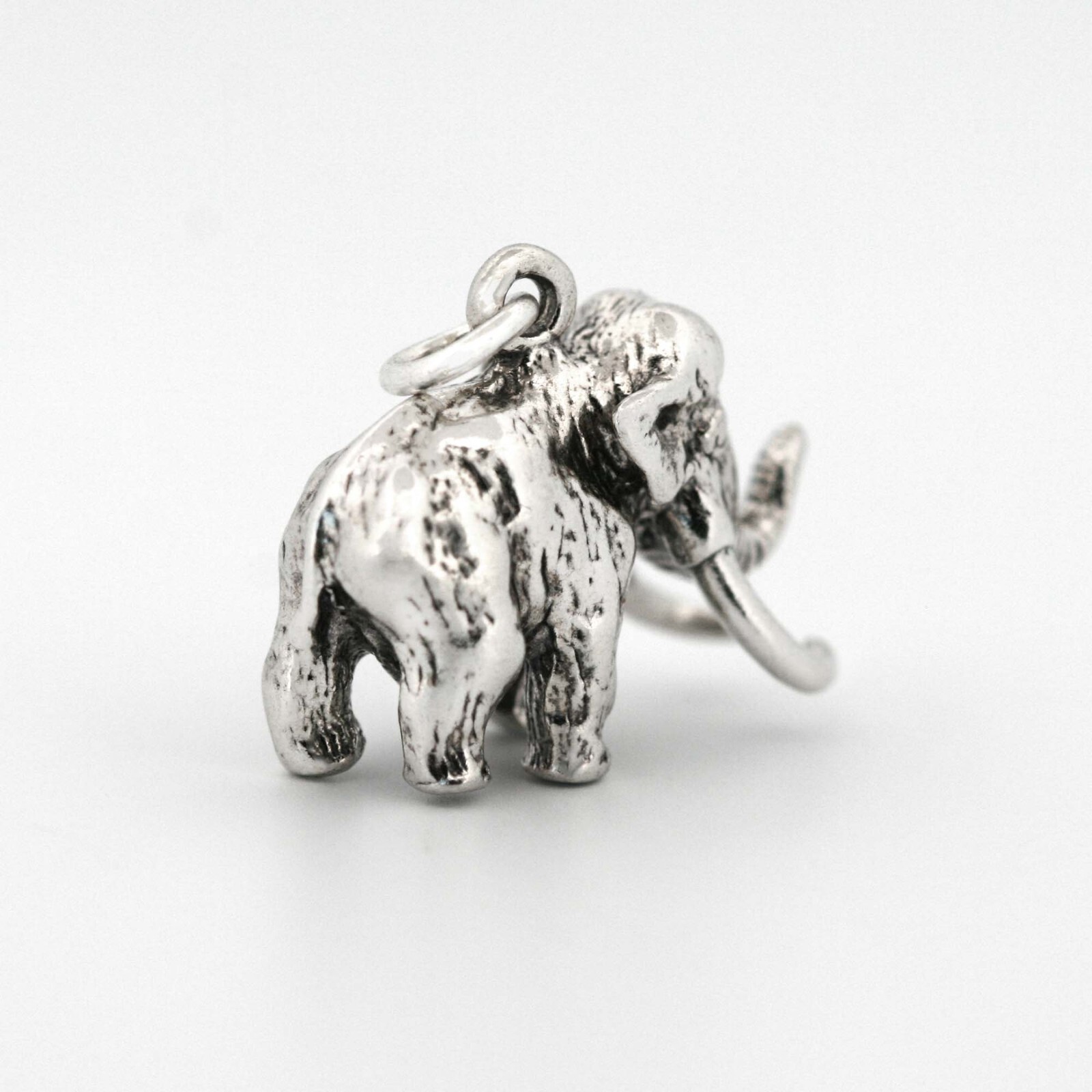 Wooly Mammoth Mastodon 3D 925 Solid Sterling Silver Charm Elephant MADE IN USA