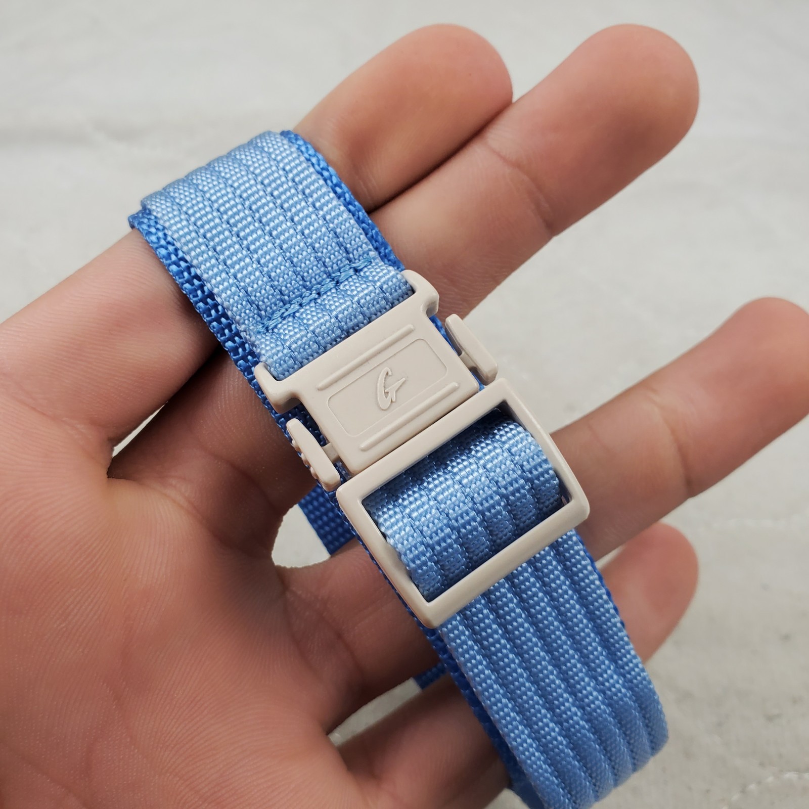 GENUINE CASIO BABY-G BABY BLUE CLOTH ONE-PIECE WATCH BAND STRAP