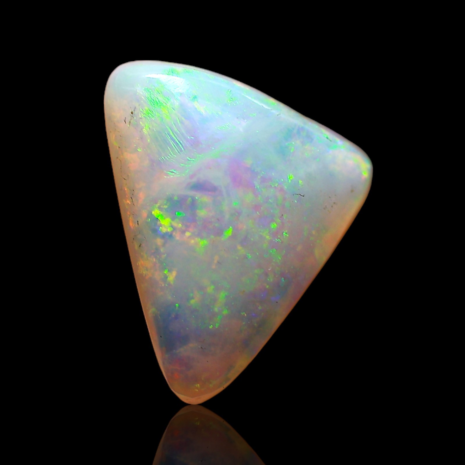 2.50 Cts Natural Fire Opal Gemstone Jewelry Making Trillion Cabochon 13x10x3 mm