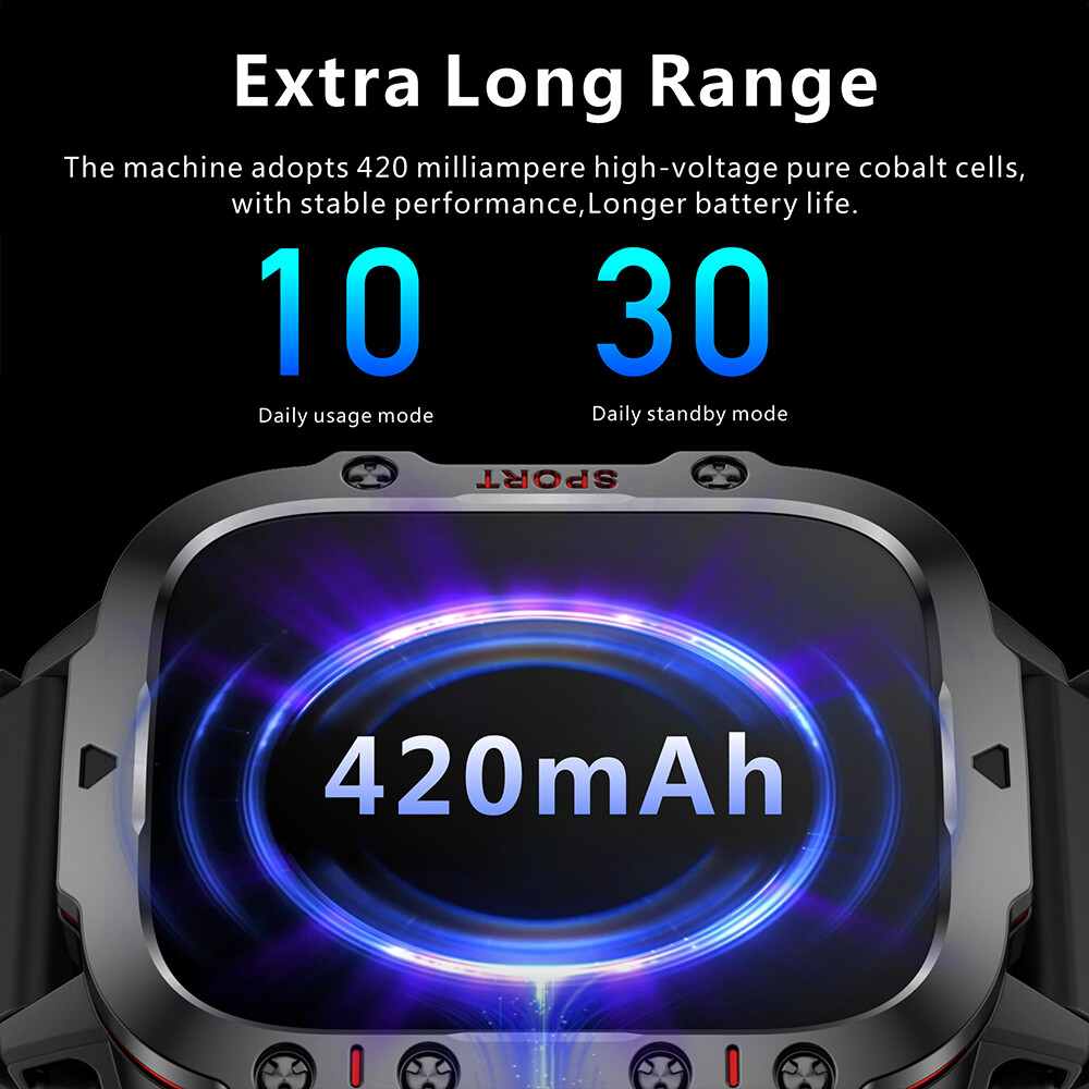 Military Smart Watch Rugged Tactical Fitness Tracker for Men Answer/Make Calls✅