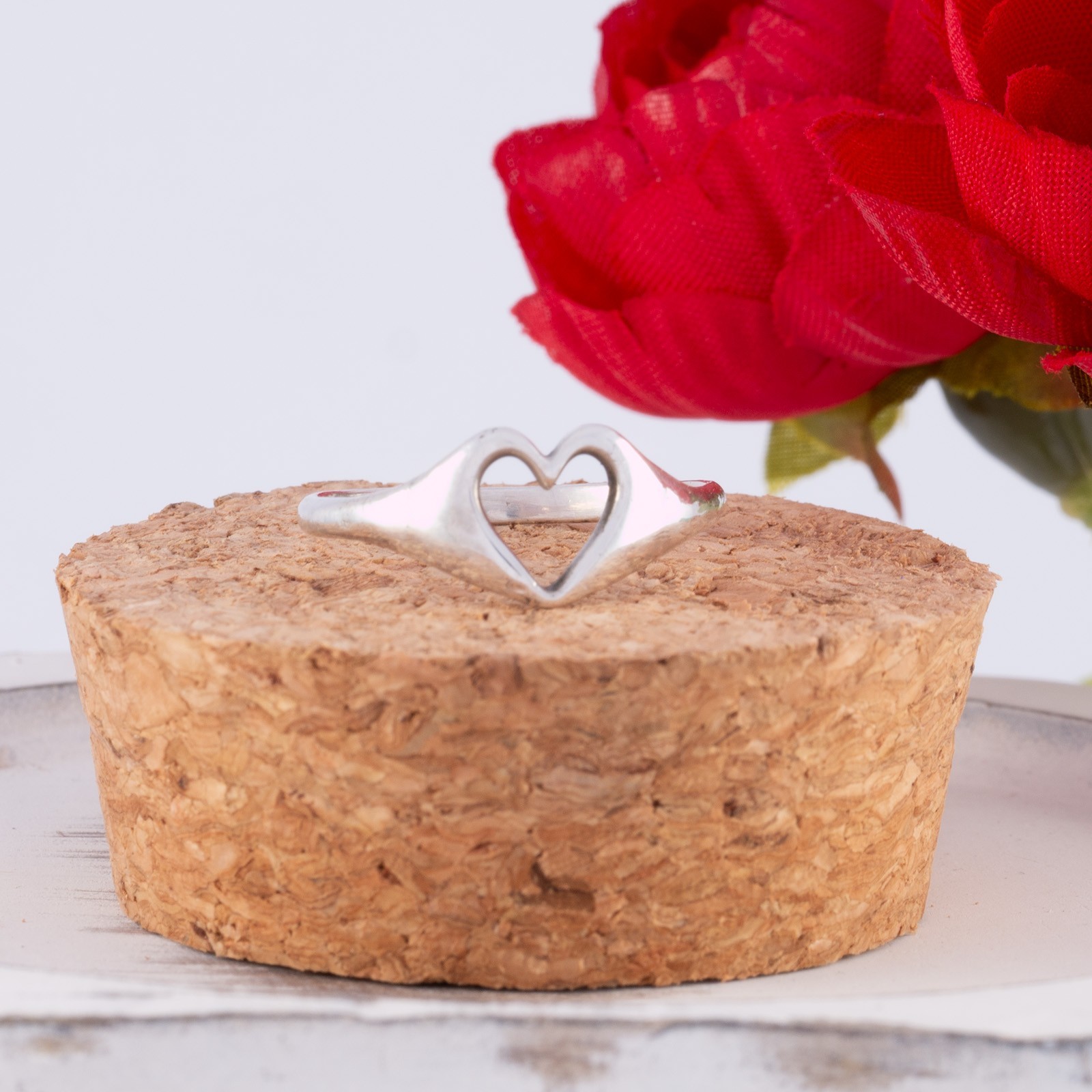 Hand Crafted in the USA Sterling Silver Heart Stacker Ring