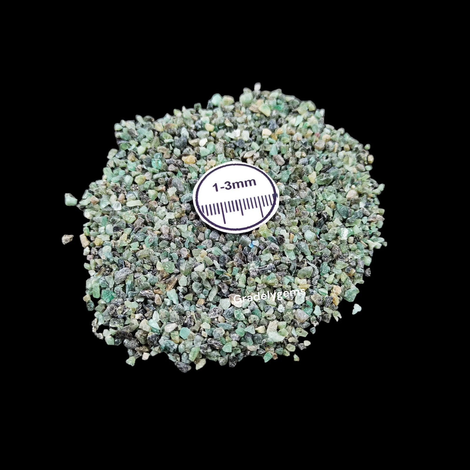Emerald 1-3mm Gemstone Granules for Craft Bottles Inlay