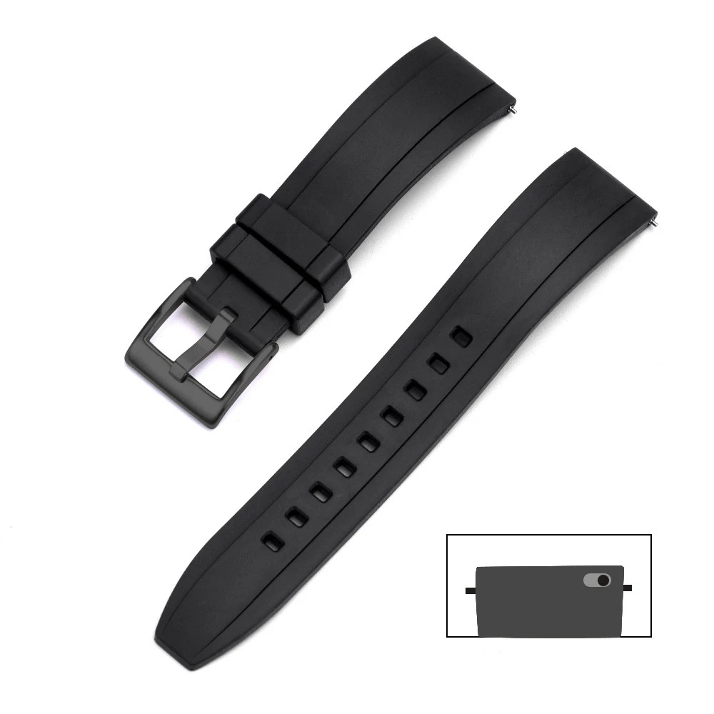 Quick Release FKM Rubber Watch Band 18 19 20 21 22 23 24mm Silicone Watch Strap