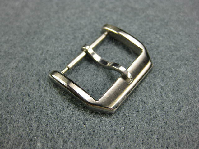 New 16mm Swiss 316L Silver Stainless Tang Buckle for IWC Leather Band Tongue