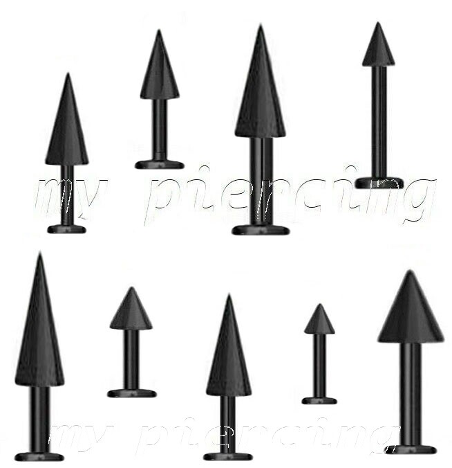 18G 16G 14G Anodized Surgical Steel Spike Chin Labret Monroe Tragus Piercing