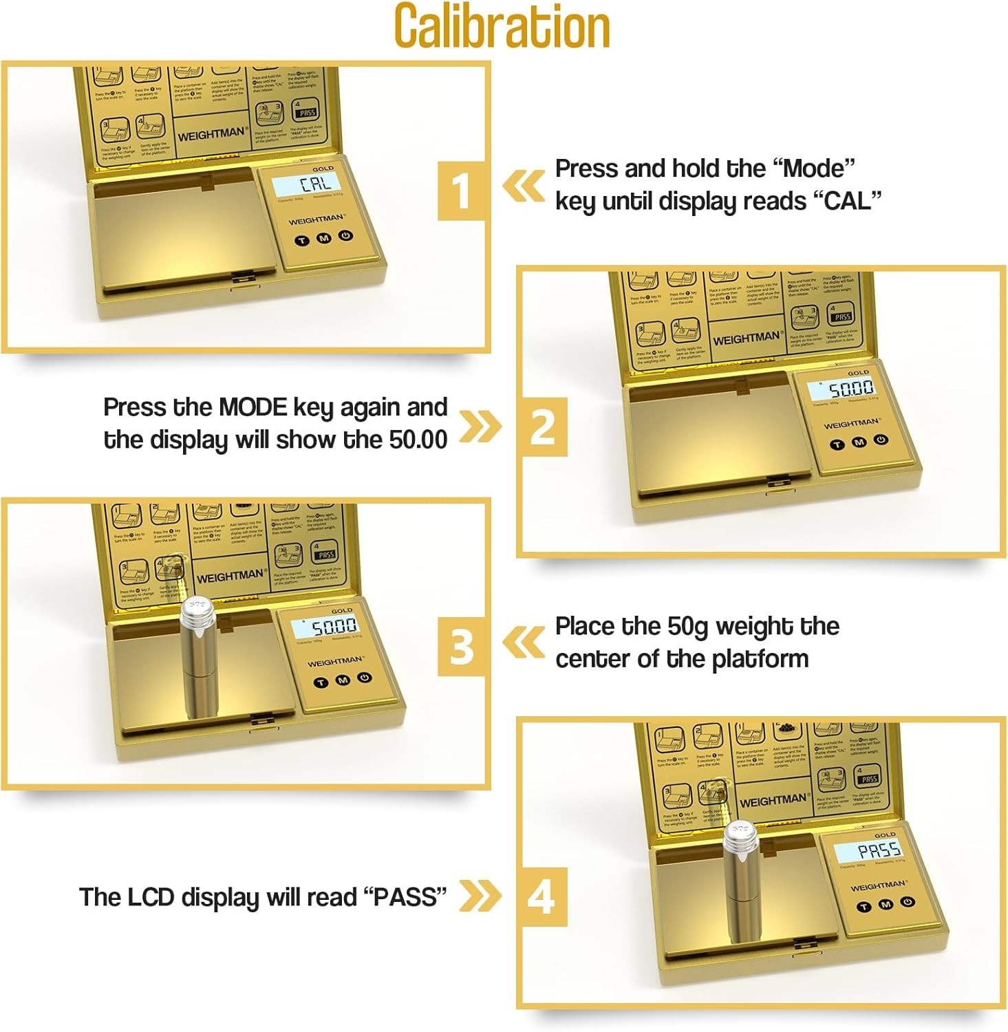 WEIGHTMAN Digital Scale Gram, 200g/0.01g Pocket Gold Titanium