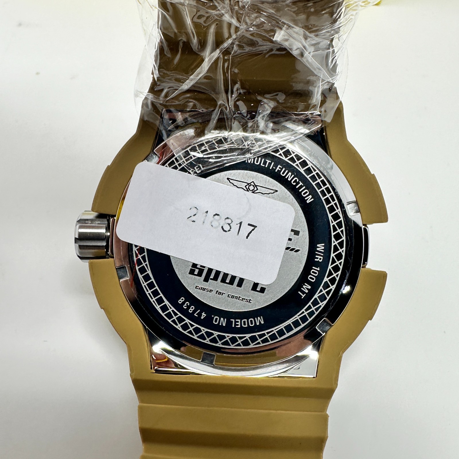 Invicta Bolt Shock 50 mm Quartz Watch Khaki Silicone Strap 47838 New