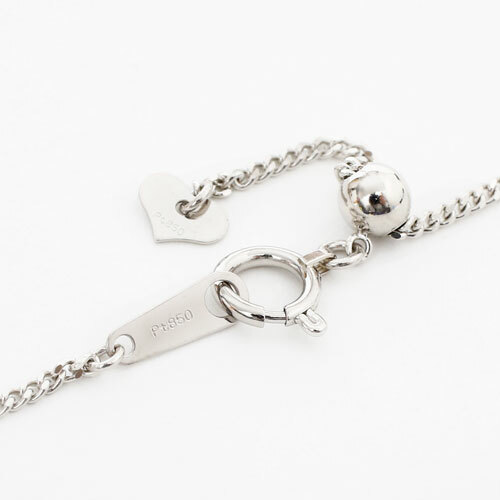 Pt850 Solid Platinum 1.3mm 2-Sided Curb Link Chain Necklace 17.75″ Adjustable