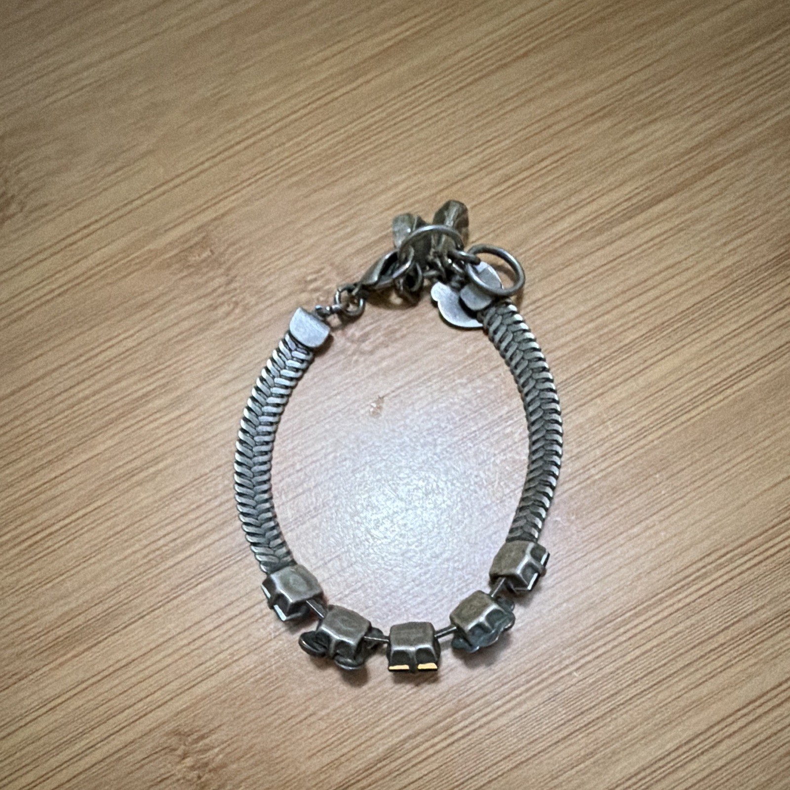 Mariana Retired Silver Mesh Bracelet Black Diamond Swarovski Crystal Floral