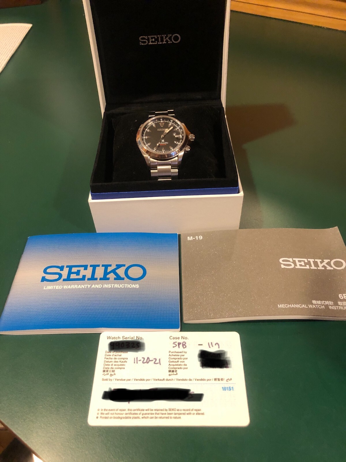 Seiko Alpinist Men’s Black Watch – SPB117J1