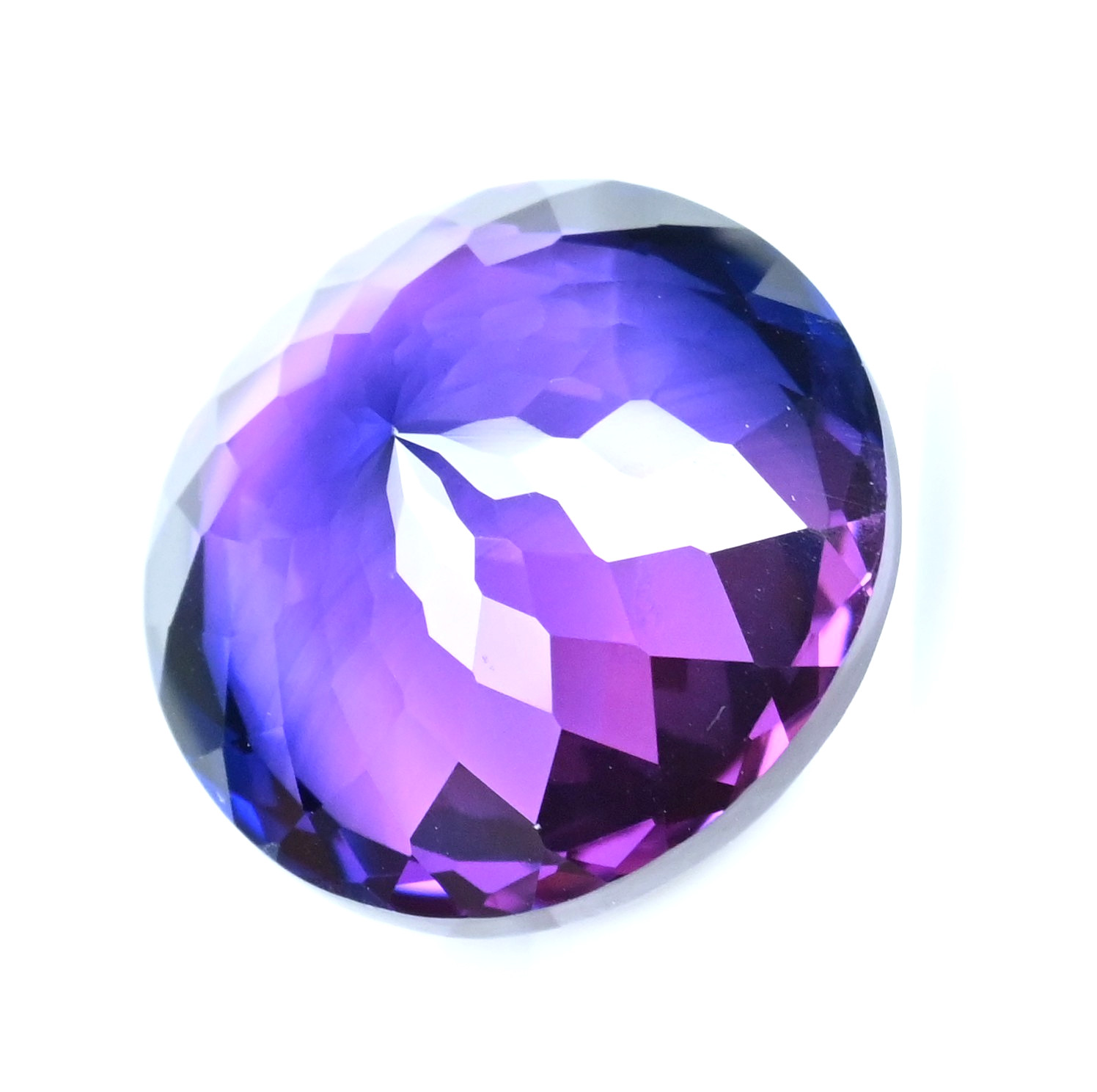 44.40 Ct Natural Boysenberry Sapphire Round Certified Flawless Loose Gemstone