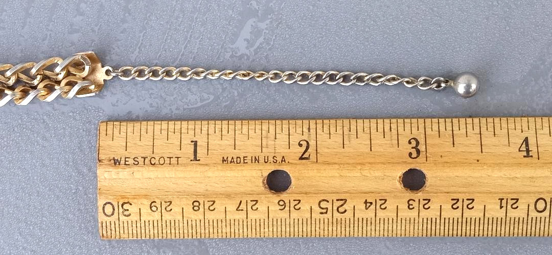 Vintage Gold Tone Curb Chain Necklace 15 3/8 in Layered Chain Choker