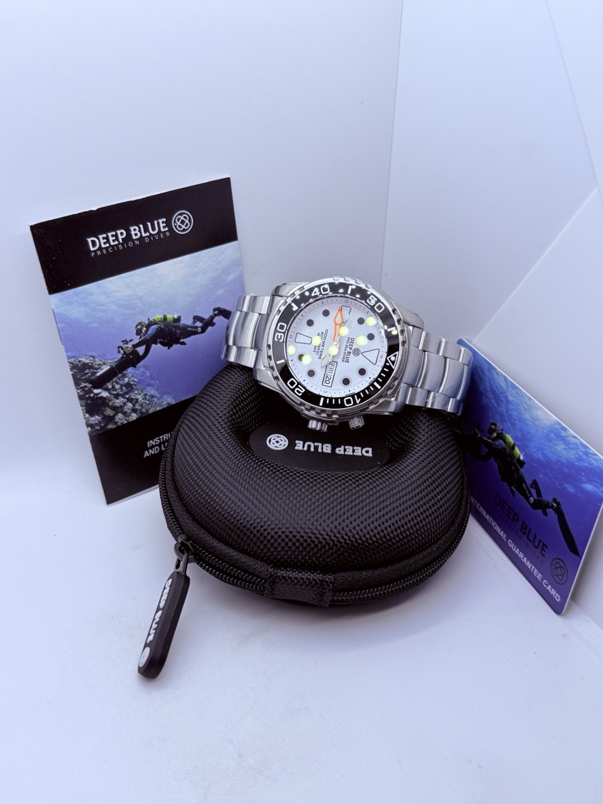 Deep Blue PRO SEA DIVER 1000M AUTO DIVE WATCH-BLUE FULL LUME DIAL/NEW‼️