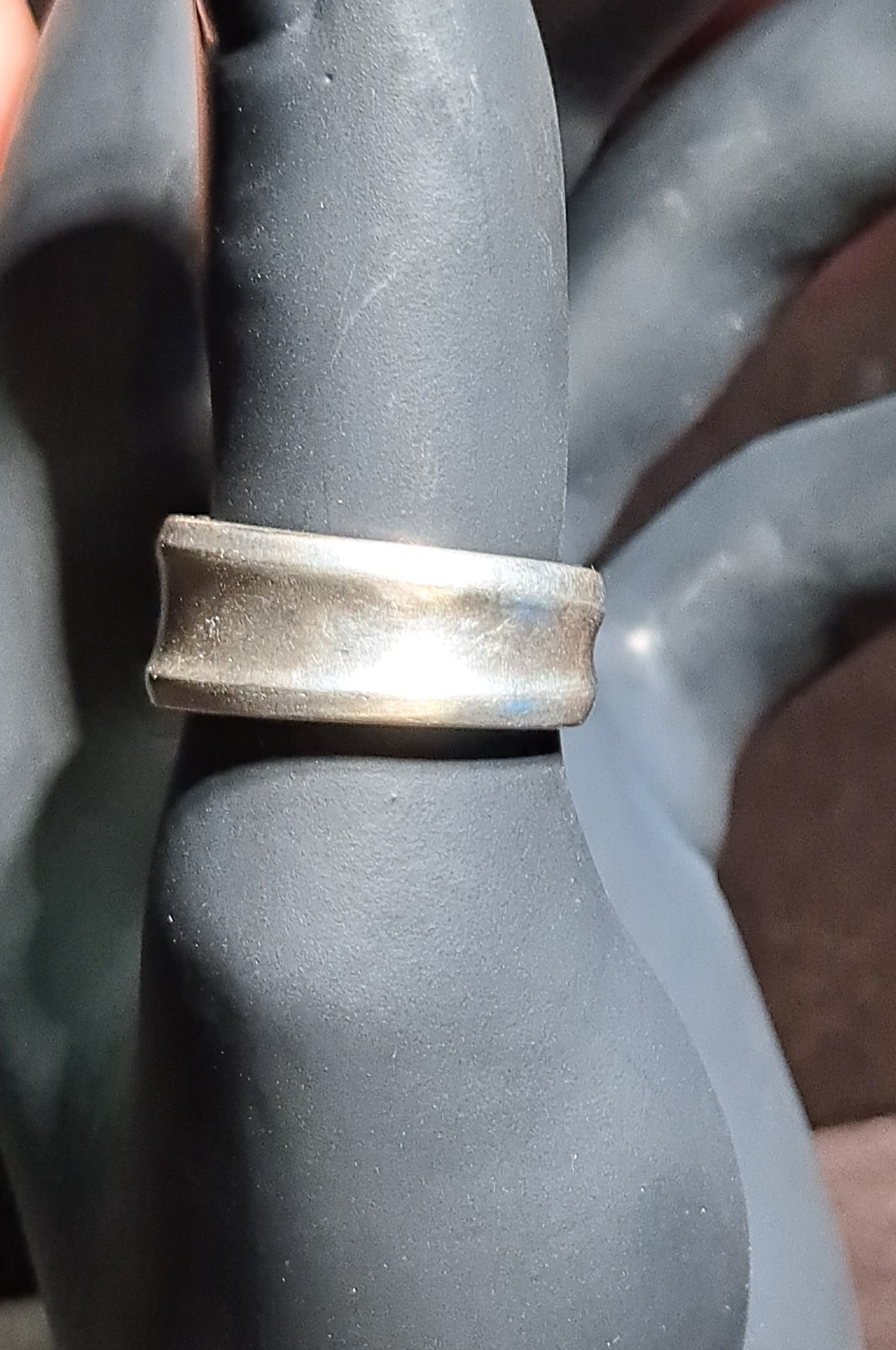 Spoon Ring Handmade bypass Style size 8 Stainless no Pattern