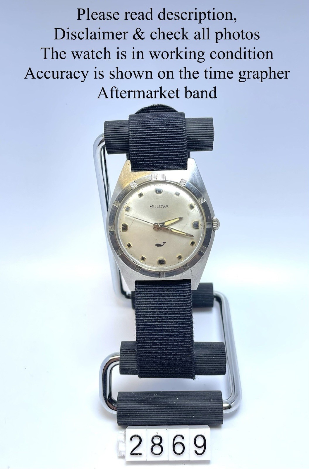 Vintage Bulova Sea King Ref 2912 Manual Wind 17 Jewels Watch In Good Condition.