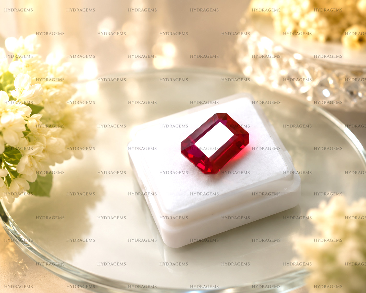 Burmese Pigeon Blood Ruby 12.55 Ct Natural Dark Red Emerald Cut Loose Gemstone