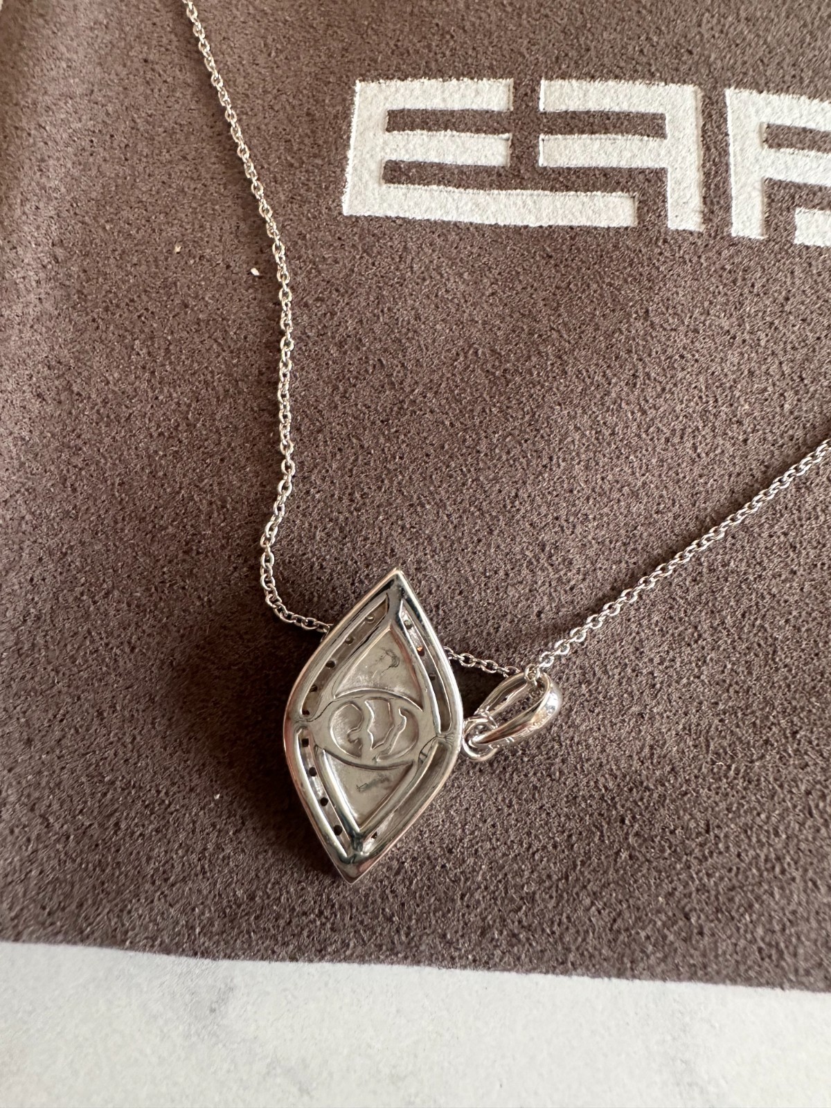 NWT EFFY Diamond (1/10 ct. t.w.) & Enamel Evil Eye 18″ Pendant Necklace