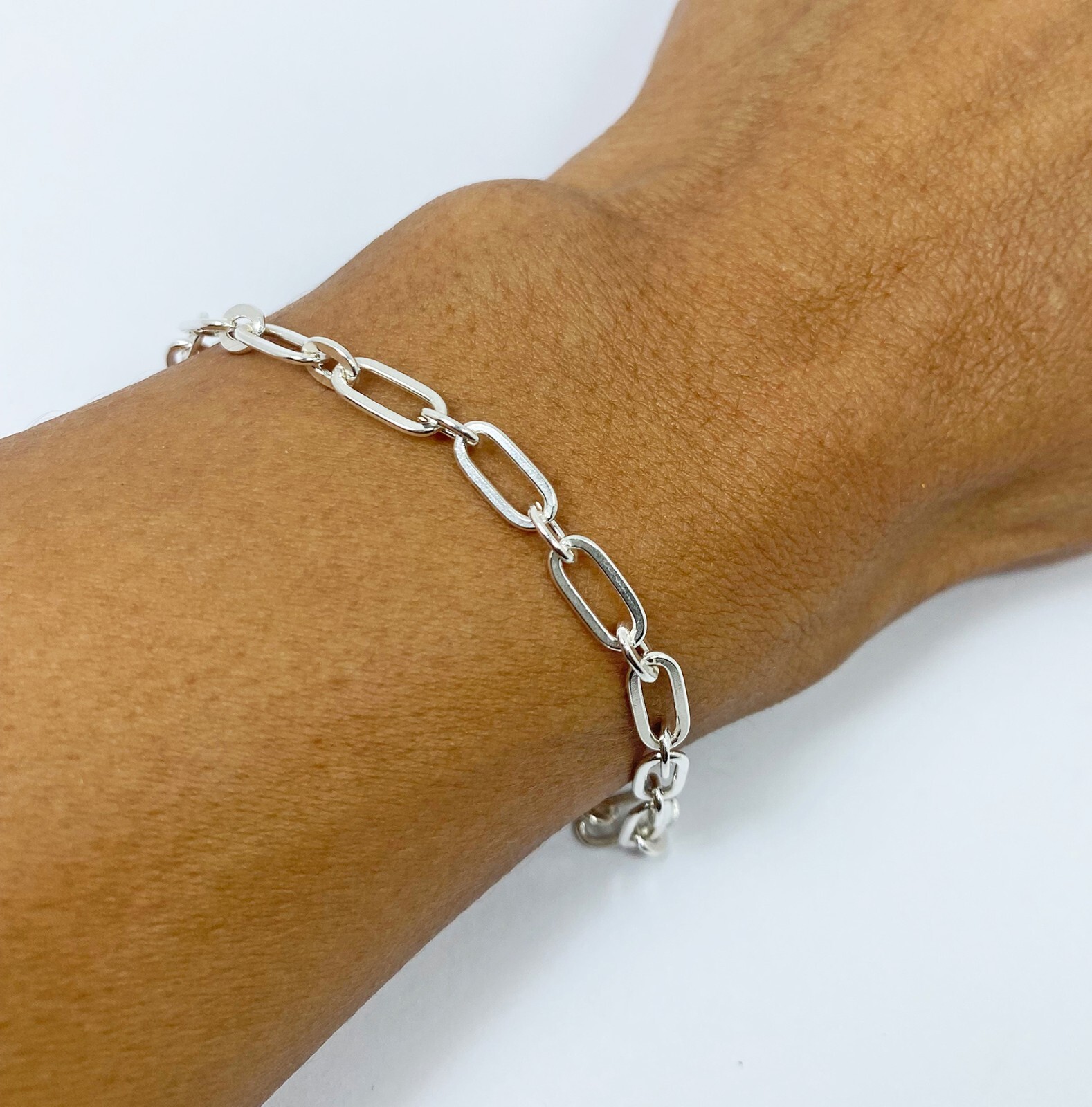 Flat Figaro Link Chain Bracelet, Handmade Unisex Bracelet, Holiday Jewelry Gifts