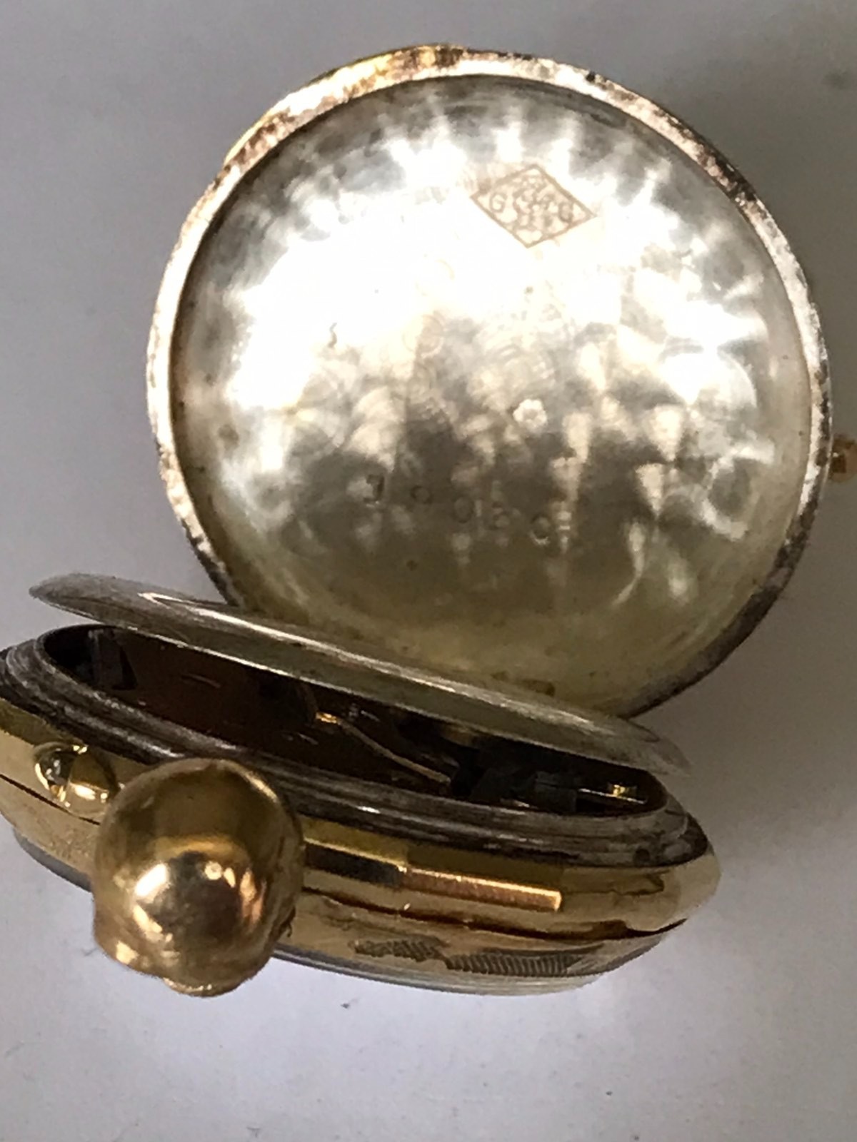 Silver Memento Mori Poison Ring Gold Plated