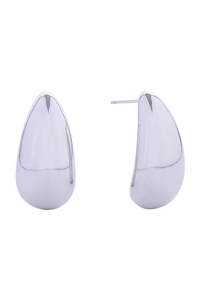 Do Everything in Love 14K Gold/White Gold Dipped Teardrop Post Earrings