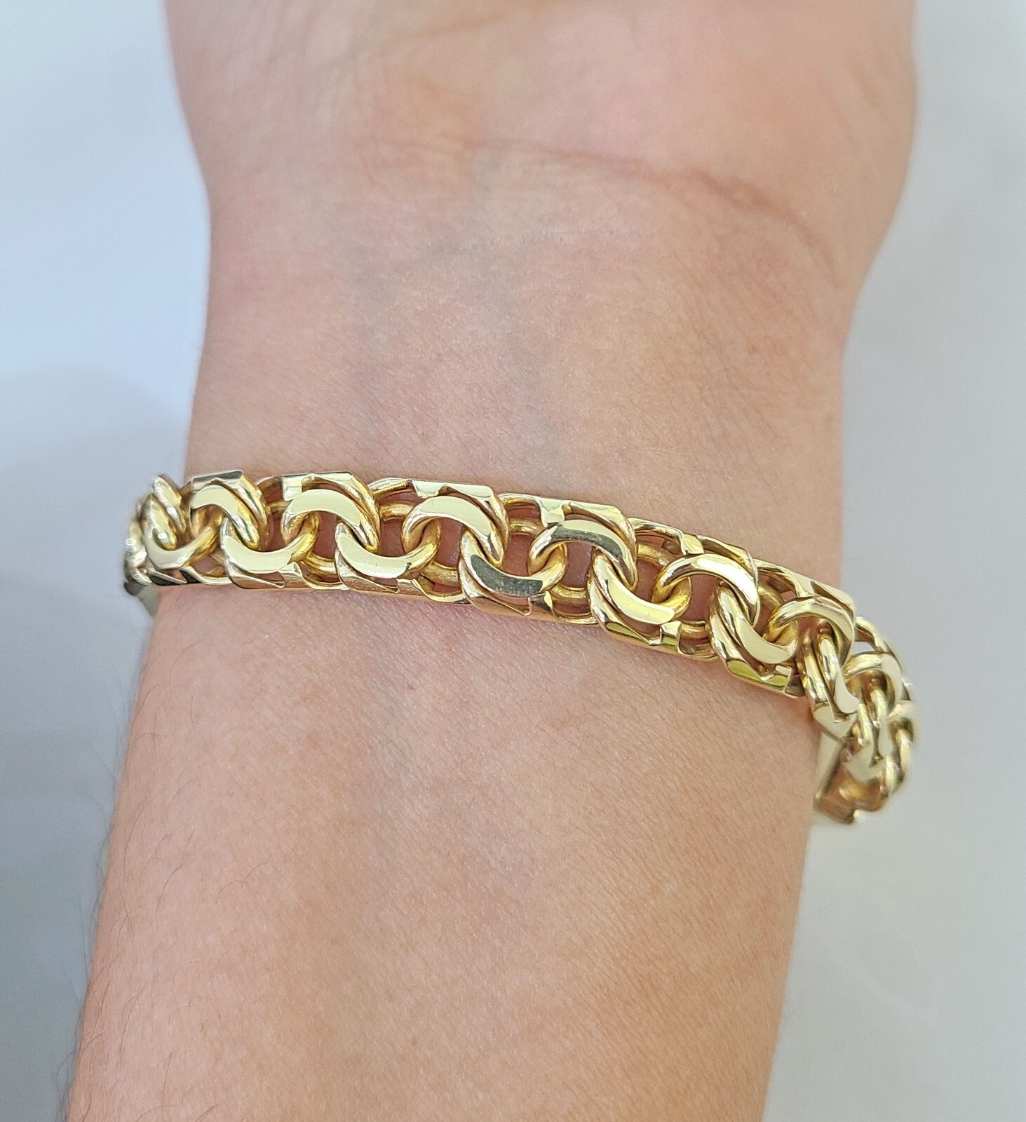 10k Solid Yellow Gold Chino ID Bracelet Size 8″ Inch 8mm Box Lock Real 10kt