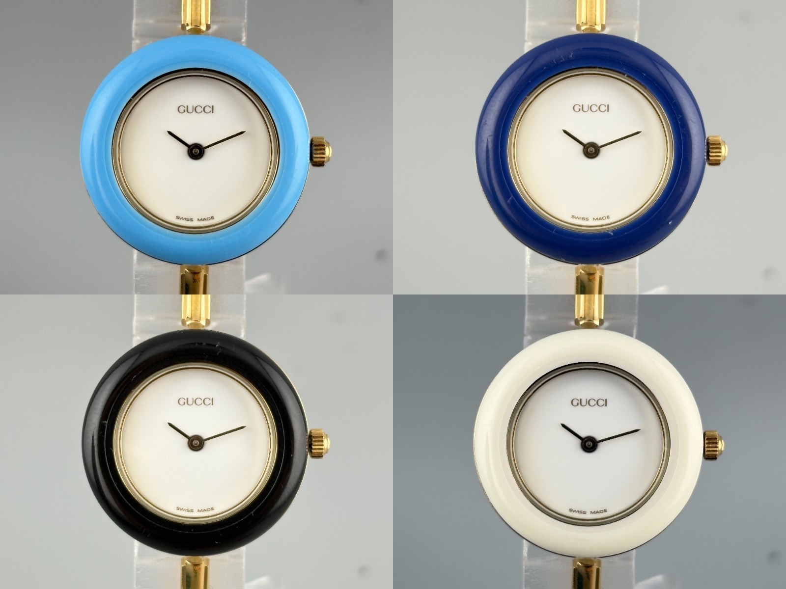[MINT W/Paper] Gucci Change Bezel 11/12.2 Women Watch Gold 12 Colors