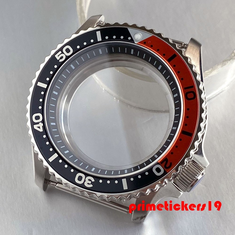 41mm Diving Watch Case+Band Clear Back 3.8 Crown 20ATM Fit NH34 NH35 NH36 NH38