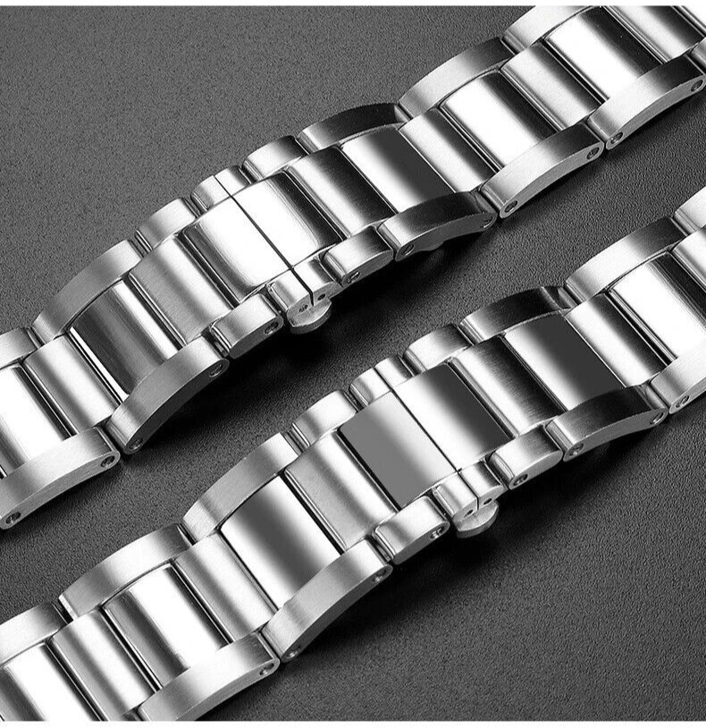 Watchband Tool Steel Butterfly Buckle Strap For Blancpain 5000 5015 Series 23mm