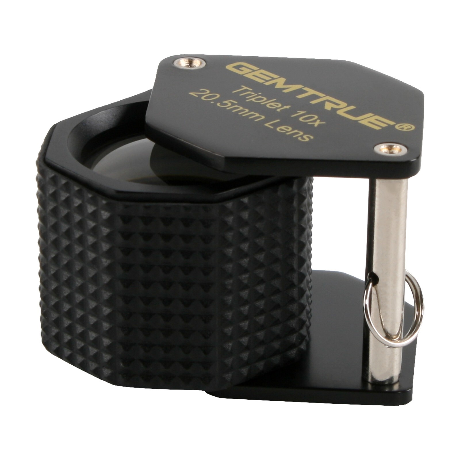 GemTrue Jewelry Loupe Diamond Loupe 20.5mm 10x Triplet Loupe with Rubber-grip