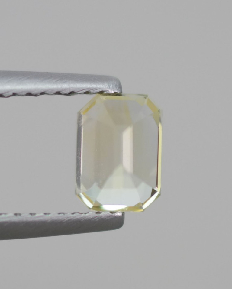 1.55ct Unheated Yellow Sapphire OCT 7x5mm Pastel Yellow 100% Genuine Sapphire