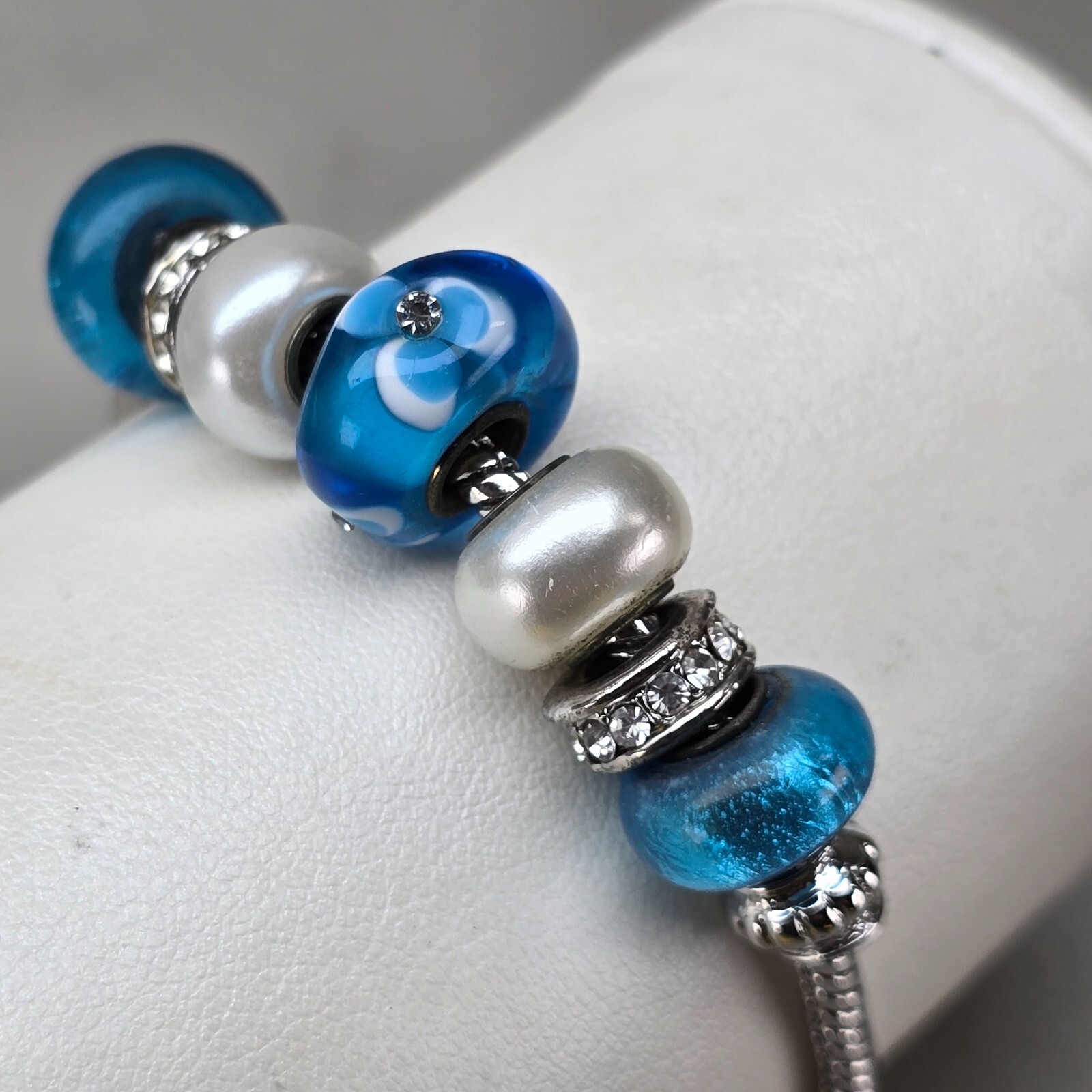 Bella Perlina Bracelet Rhinestones Blue Iridescent NEW