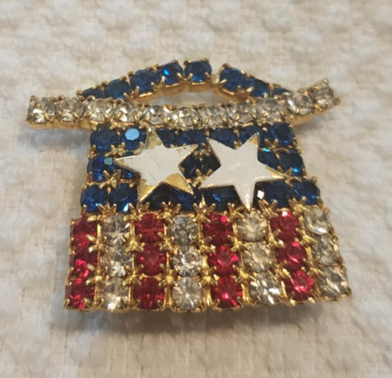 Patriotic Pin Lot of 4 American Flags, Uncle Sam Top Hat and Flying Eagle