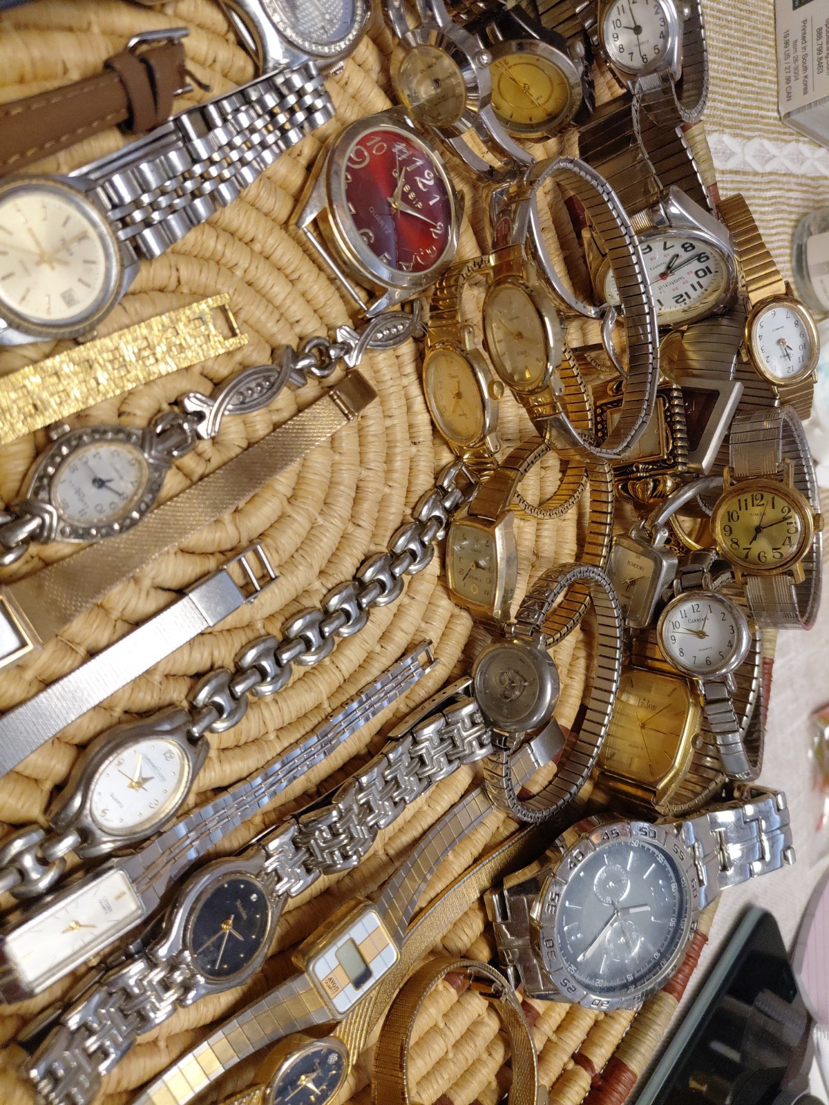 Watch Time Piece Wristwatch Lot Variety Citizen,timex,consort,seiko,armitron Etc