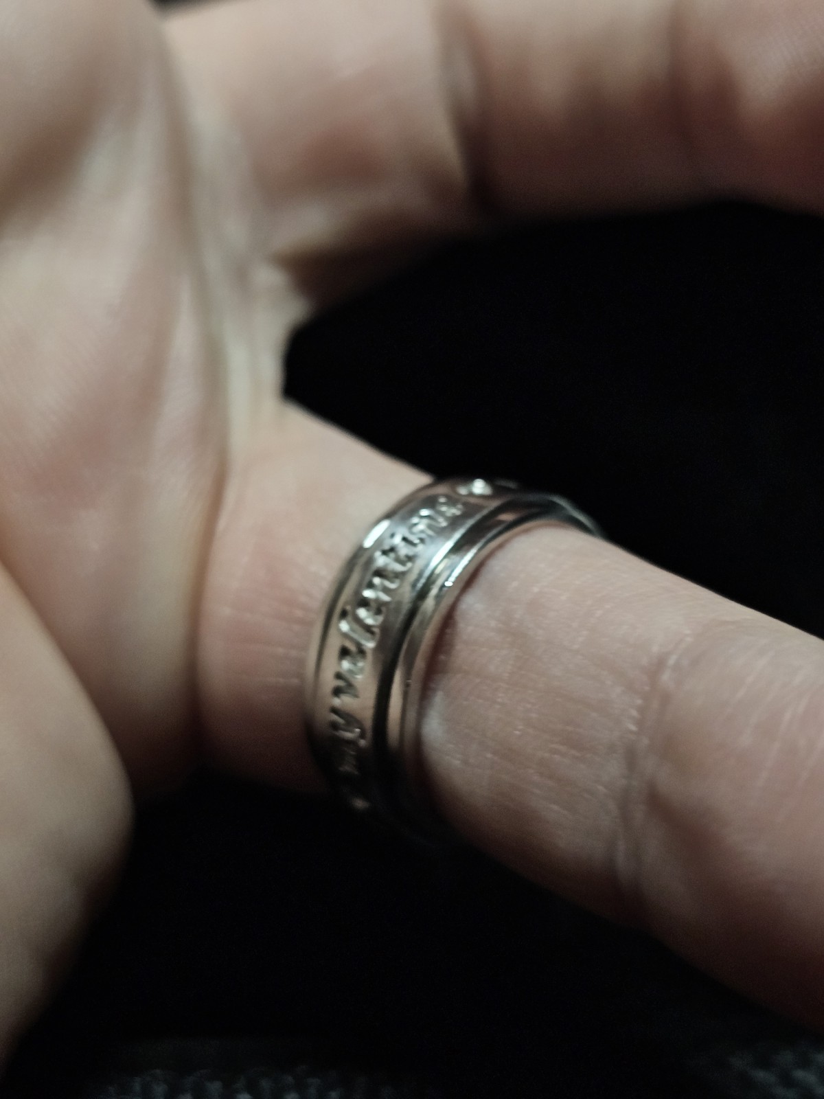 Simple Very Nice My Valentine Heart 💝 Sterling Spinner Ring Band Sz 7 #S39/01