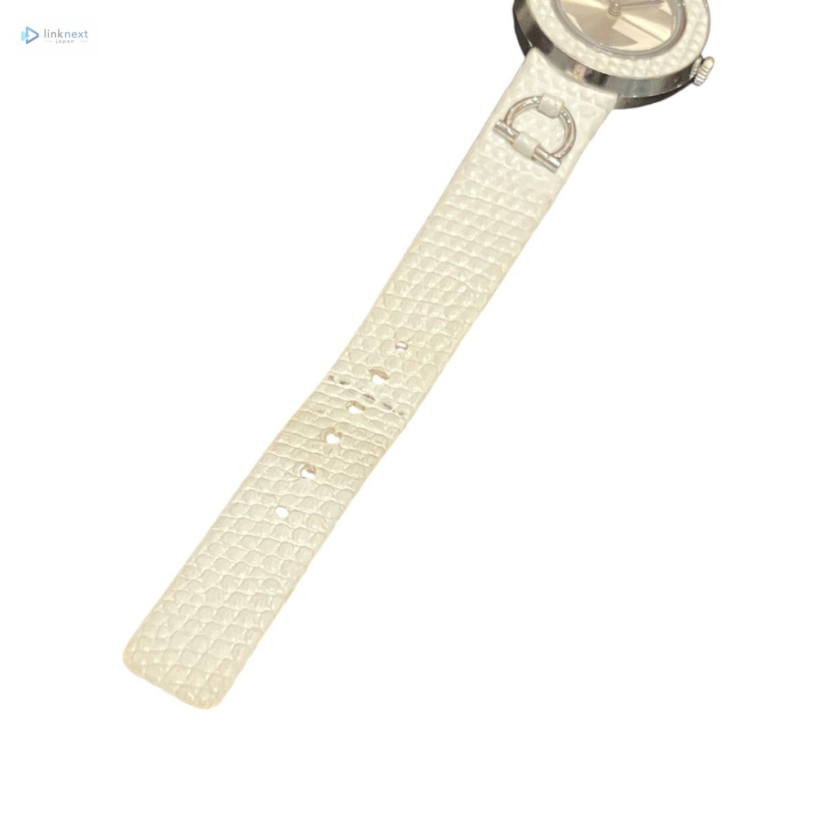 GUCCI Horsebit 129.5 Women’s SS Case Leather Band Quartz White Shell