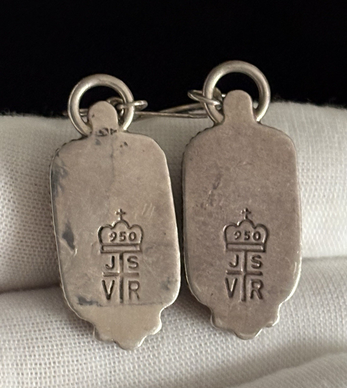 JACQUELINE SMILEY JSVR WESTERN VINTAGE REVIVAL STERLING SILVER OIL RIG EARRINGS