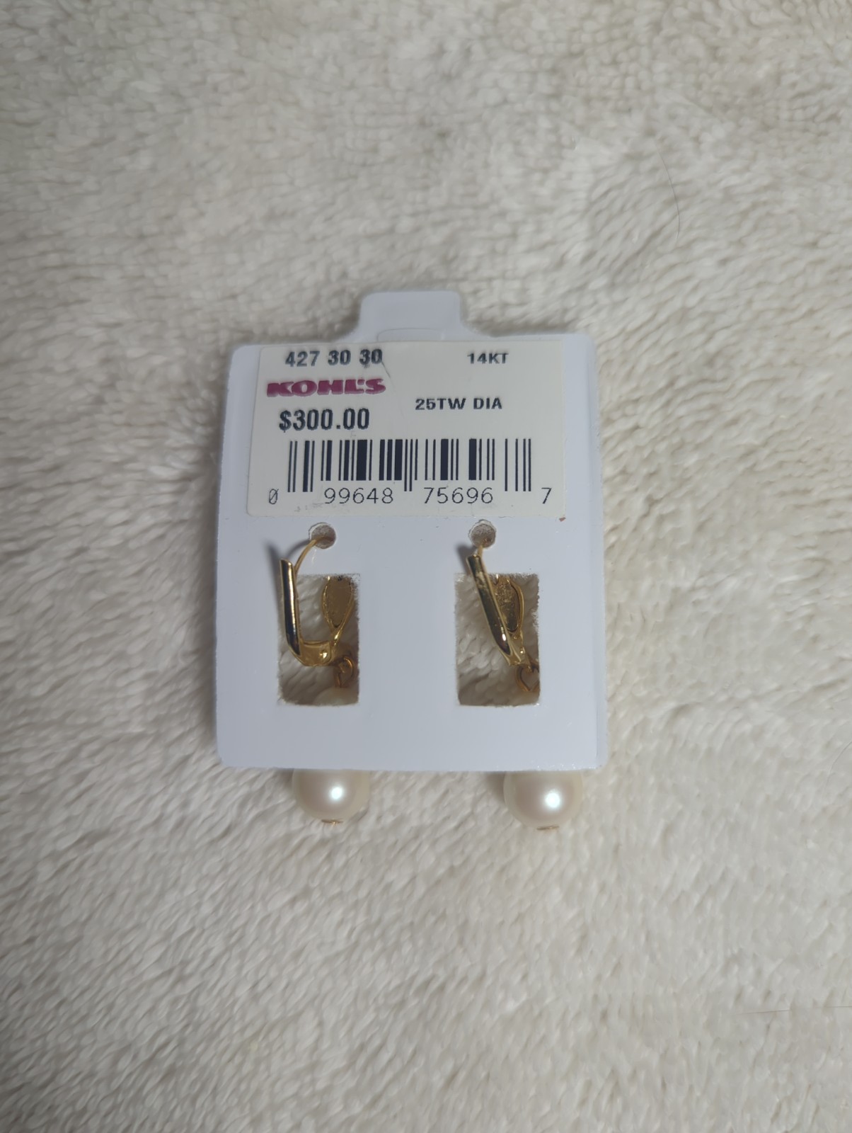 14 Karat Gold Dangly Pearl Earrings