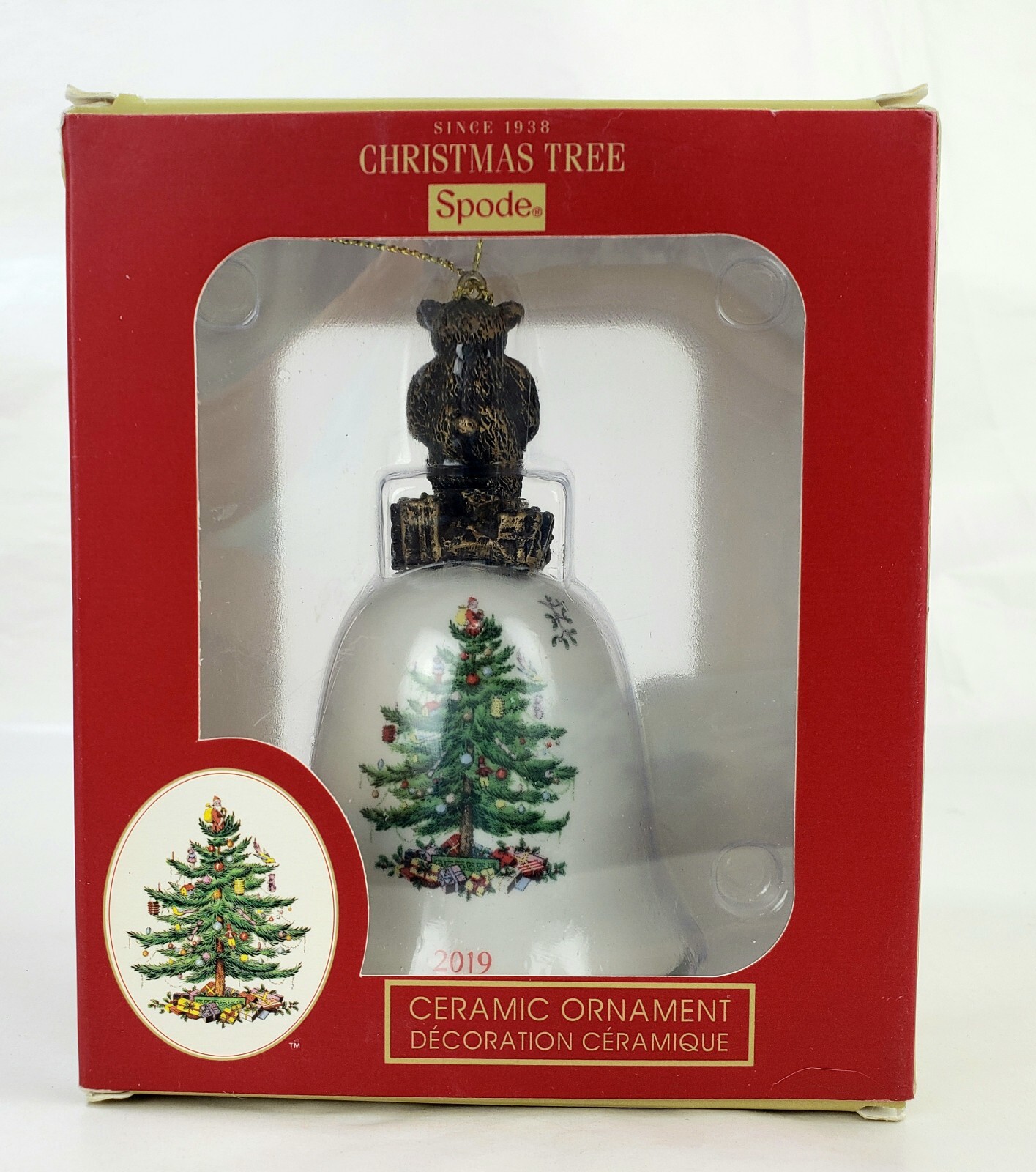 Spode Christmas Tree Teddy Bear Ceramic Bell 2019