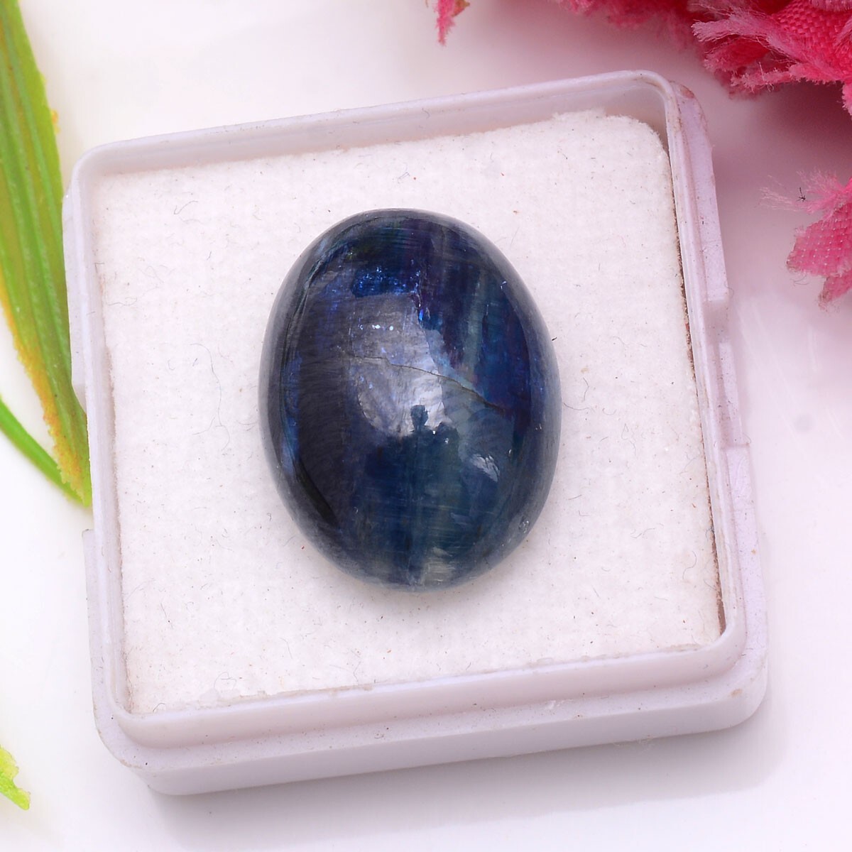 18.60 Ct Natural Kyanite 18mm*14mm Oval Cabochon Glossy Loose Untreated Gemstone